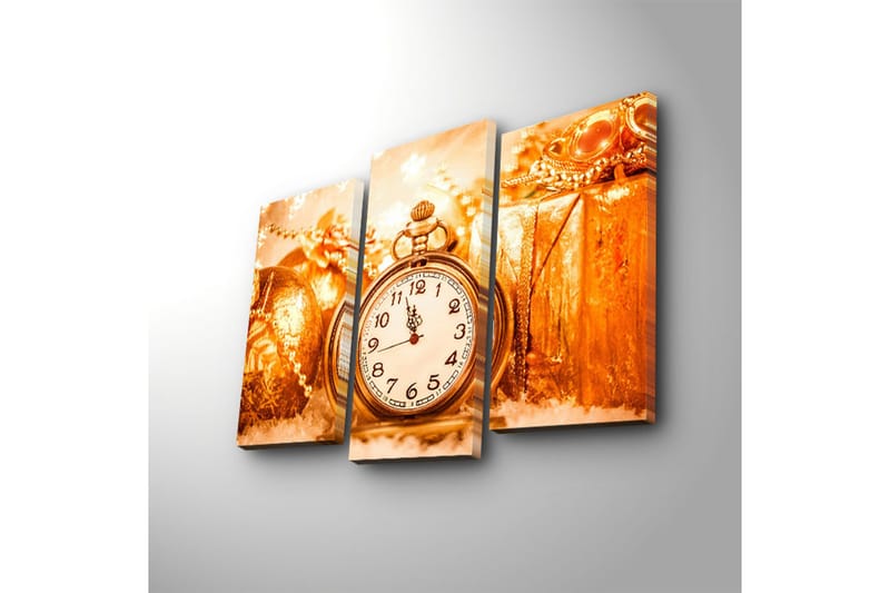 Dekorativ Canvasbilde LED-belysning 3 Deler - Flerfarget - Innredning - Bilder & kunst - Lerretsbilder