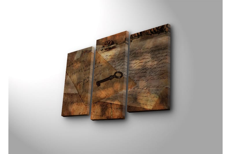 Dekorativ Canvasbilde LED-belysning 3 Deler - Flerfarget - Innredning - Bilder & kunst - Lerretsbilder