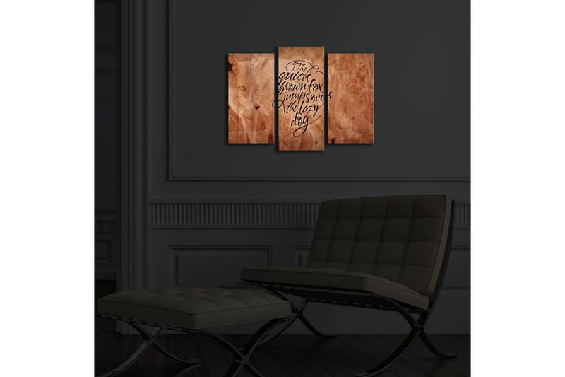 Dekorativ Canvasbilde LED-belysning 3 Deler - Flerfarget - Innredning - Bilder & kunst - Lerretsbilder