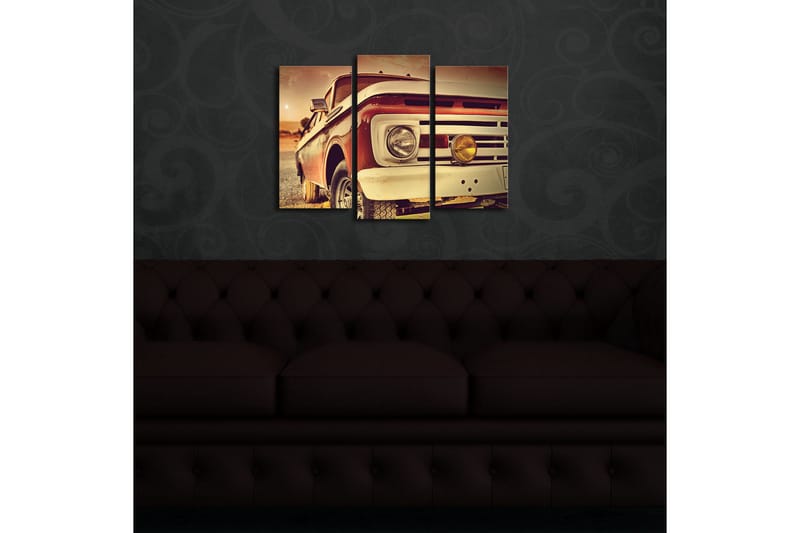 Dekorativ Canvasbilde LED-belysning 3 Deler - Flerfarget - Innredning - Bilder & kunst - Lerretsbilder