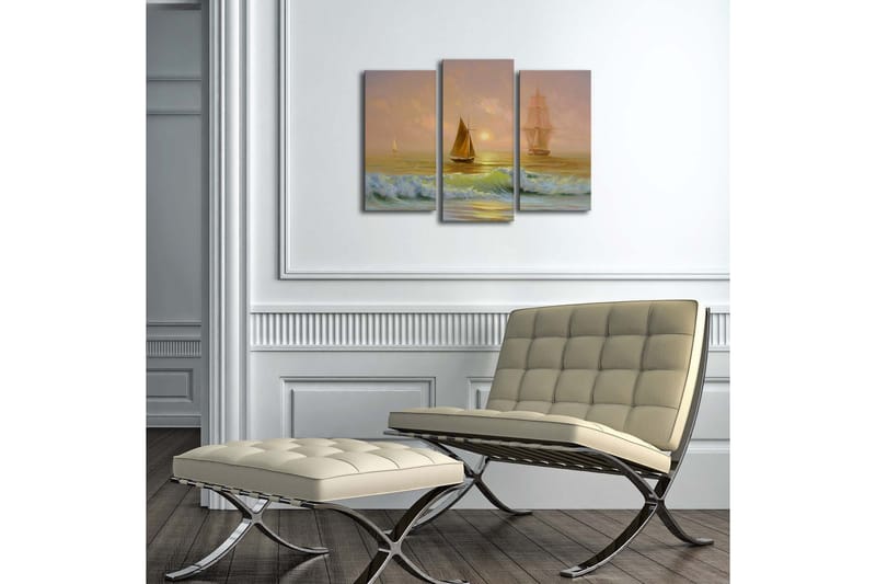 Dekorativ Canvasbilde LED-belysning 3 Deler - Flerfarget - Innredning - Bilder & kunst - Lerretsbilder