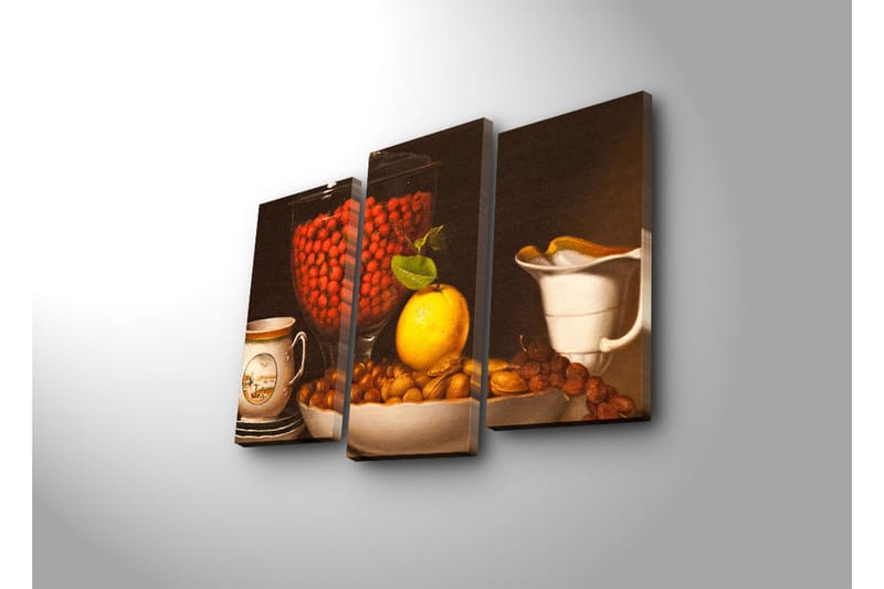Dekorativ Canvasbilde LED-belysning 3 Deler - Flerfarget - Innredning - Bilder & kunst - Lerretsbilder