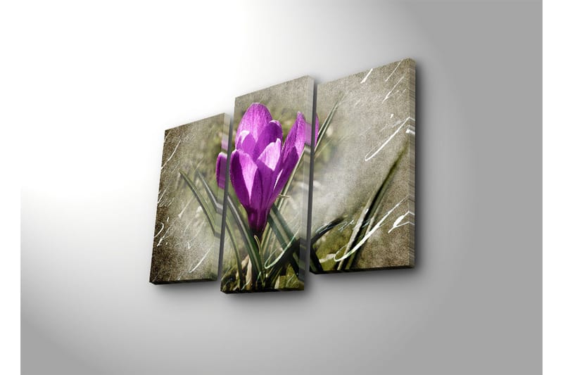 Dekorativ Canvasbilde LED-belysning 3 Deler - Flerfarget - Innredning - Bilder & kunst - Lerretsbilder
