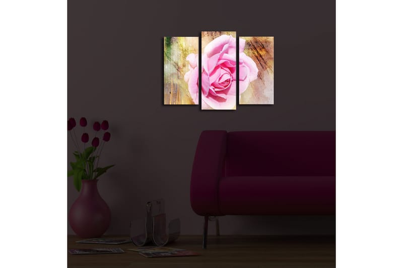 Dekorativ Canvasbilde LED-belysning 3 Deler - Flerfarget - Innredning - Bilder & kunst - Lerretsbilder