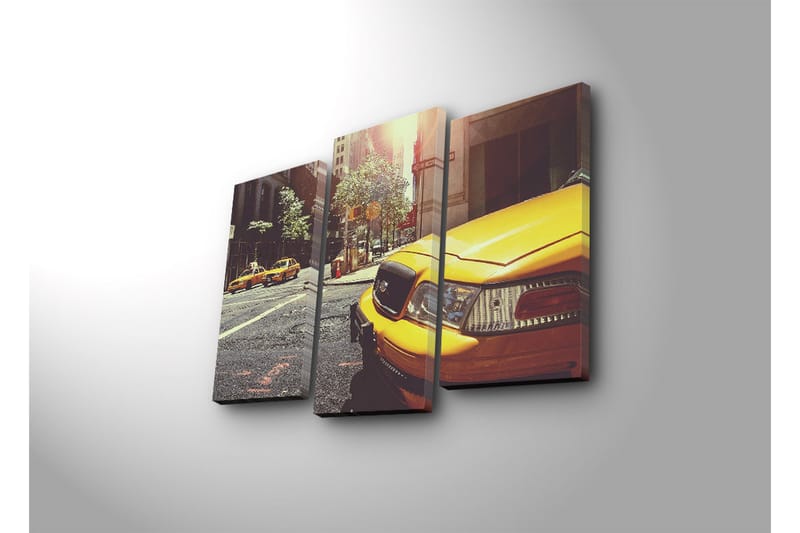 Dekorativ Canvasbilde LED-belysning 3 Deler - Flerfarget - Innredning - Bilder & kunst - Lerretsbilder