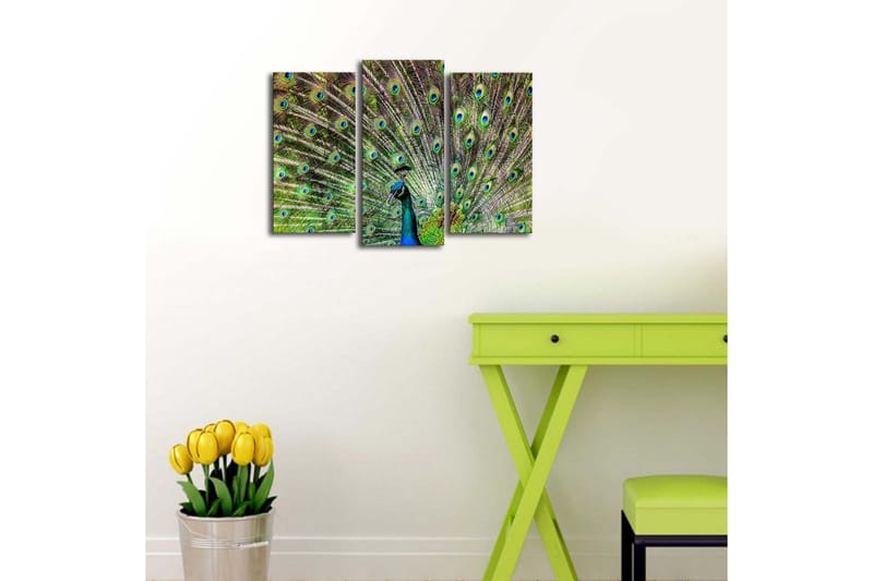 Dekorativ Canvasbilde LED-belysning 3 Deler - Flerfarget - Innredning - Bilder & kunst - Lerretsbilder