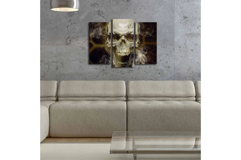 Dekorativ Canvasbilde LED-belysning 3 Deler - Flerfarget - Innredning - Bilder & kunst - Lerretsbilder