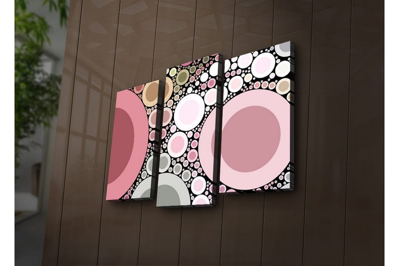 Dekorativ Canvasbilde LED-belysning 3 Deler - Flerfarget - Innredning - Bilder & kunst - Lerretsbilder