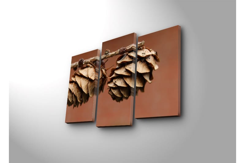Dekorativ Canvasbilde LED-belysning 3 Deler - Flerfarget - Innredning - Bilder & kunst - Lerretsbilder