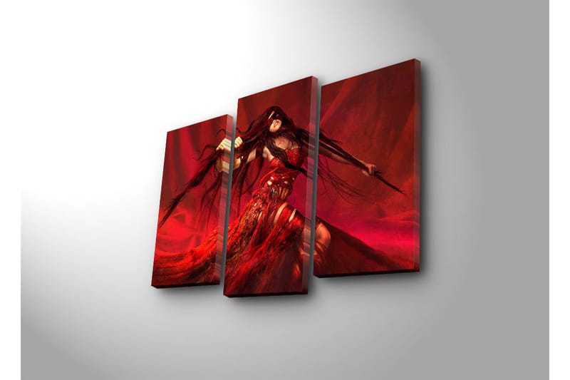 Dekorativ Canvasbilde LED-belysning 3 Deler - Flerfarget - Innredning - Bilder & kunst - Lerretsbilder