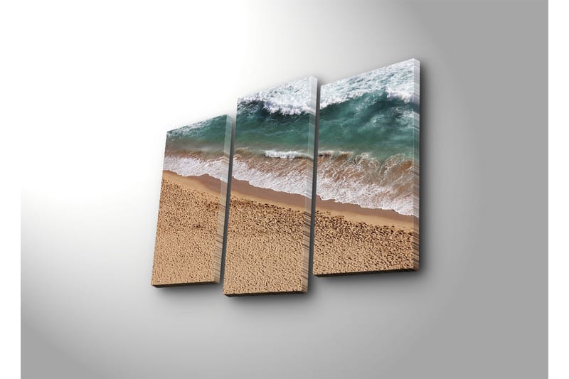 Dekorativ Canvasbilde LED-belysning 3 Deler - Flerfarget - Innredning - Bilder & kunst - Lerretsbilder
