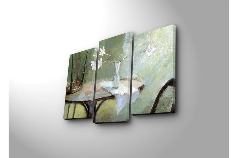 Dekorativ Canvasbilde LED-belysning 3 Deler - Flerfarget - Innredning - Bilder & kunst - Lerretsbilder