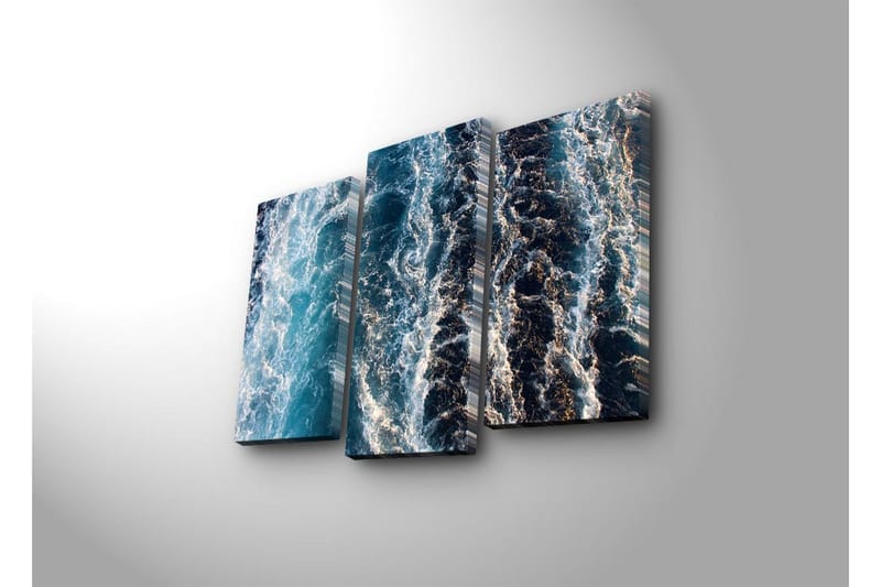 Dekorativ Canvasbilde LED-belysning 3 Deler - Flerfarget - Innredning - Bilder & kunst - Lerretsbilder