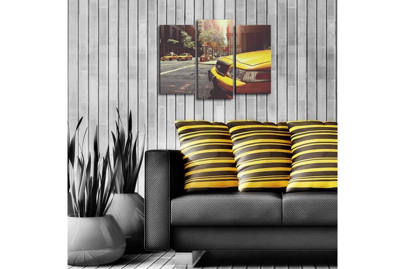 Dekorativ Canvasbilde LED-belysning 3 Deler - Flerfarget - Innredning - Bilder & kunst - Lerretsbilder