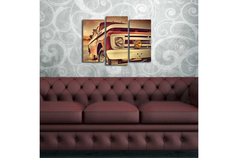 Dekorativ Canvasbilde LED-belysning 3 Deler - Flerfarget - Innredning - Bilder & kunst - Lerretsbilder