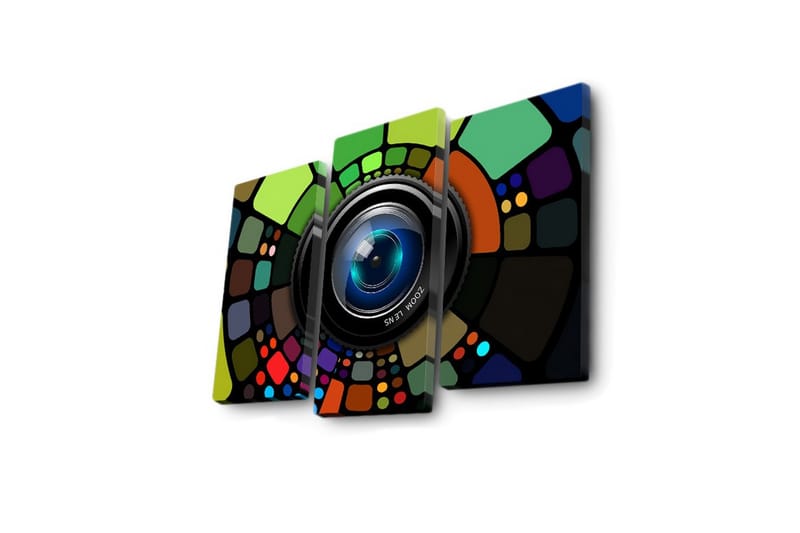 Dekorativ Canvasbilde LED-belysning 3 Deler - Flerfarget - Innredning - Bilder & kunst - Lerretsbilder