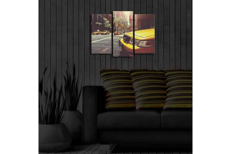 Dekorativ Canvasbilde LED-belysning 3 Deler - Flerfarget - Innredning - Bilder & kunst - Lerretsbilder