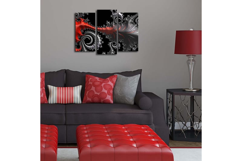 Dekorativ Canvasbilde LED-belysning 3 Deler - Flerfarget - Innredning - Bilder & kunst - Lerretsbilder