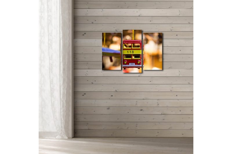 Dekorativ Canvasbilde LED-belysning 3 Deler - Flerfarget - Innredning - Bilder & kunst - Lerretsbilder