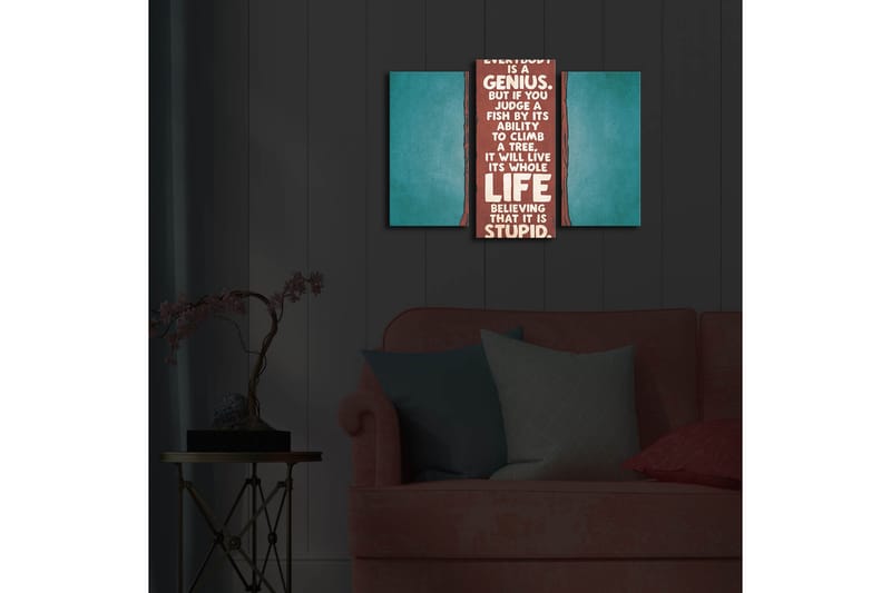 Dekorativ Canvasbilde LED-belysning 3 Deler - Flerfarget - Innredning - Bilder & kunst - Lerretsbilder