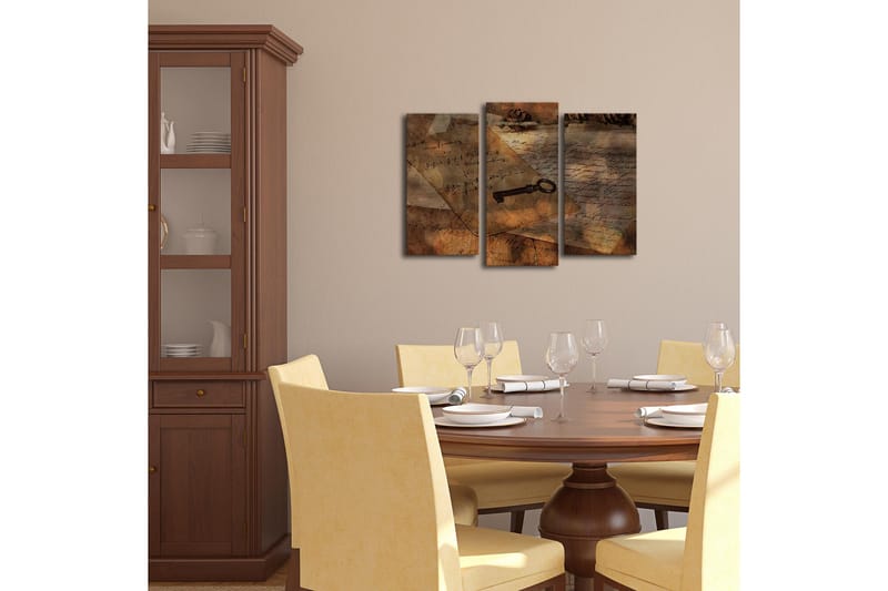 Dekorativ Canvasbilde LED-belysning 3 Deler - Flerfarget - Innredning - Bilder & kunst - Lerretsbilder