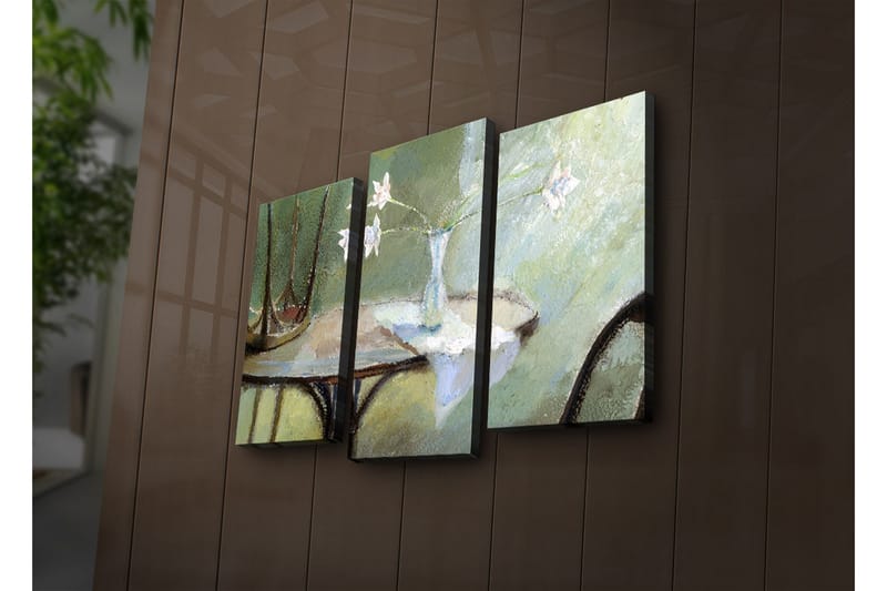 Dekorativ Canvasbilde LED-belysning 3 Deler - Flerfarget - Innredning - Bilder & kunst - Lerretsbilder