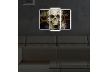 Dekorativ Canvasbilde LED-belysning 3 Deler - Flerfarget - Innredning - Bilder & kunst - Lerretsbilder