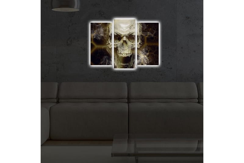 Dekorativ Canvasbilde LED-belysning 3 Deler - Flerfarget - Innredning - Bilder & kunst - Lerretsbilder