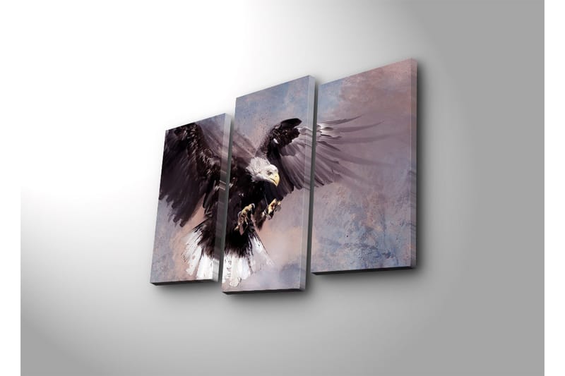 Dekorativ Canvasbilde LED-belysning 3 Deler - Flerfarget - Innredning - Bilder & kunst - Lerretsbilder