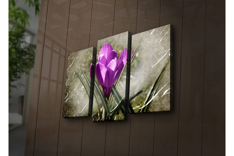 Dekorativ Canvasbilde LED-belysning 3 Deler - Flerfarget - Innredning - Bilder & kunst - Lerretsbilder