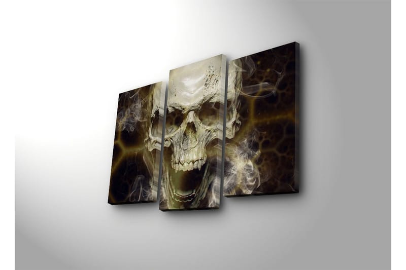 Dekorativ Canvasbilde LED-belysning 3 Deler - Flerfarget - Innredning - Bilder & kunst - Lerretsbilder