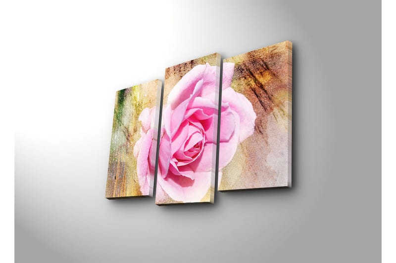 Dekorativ Canvasbilde LED-belysning 3 Deler - Flerfarget - Innredning - Bilder & kunst - Lerretsbilder