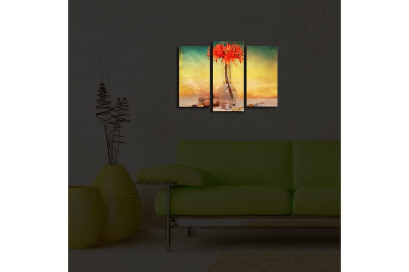 Dekorativ Canvasbilde LED-belysning 3 Deler - Flerfarget - Innredning - Bilder & kunst - Lerretsbilder