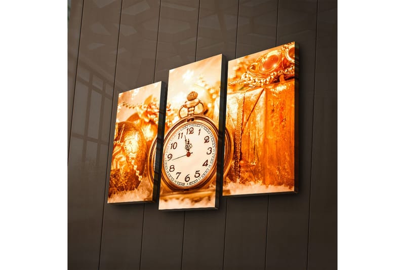 Dekorativ Canvasbilde LED-belysning 3 Deler - Flerfarget - Innredning - Bilder & kunst - Lerretsbilder