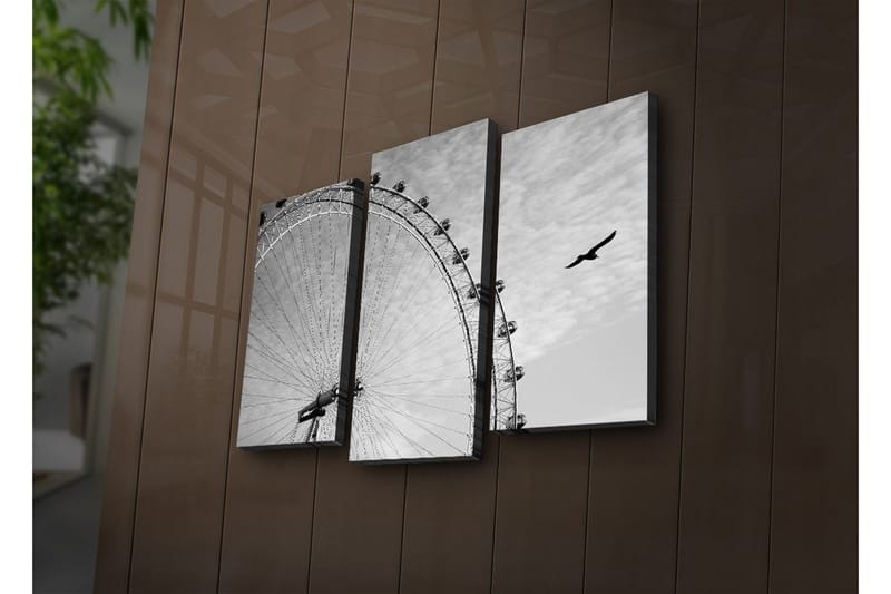 Dekorativ Canvasbilde LED-belysning 3 Deler - Flerfarget - Innredning - Bilder & kunst - Lerretsbilder