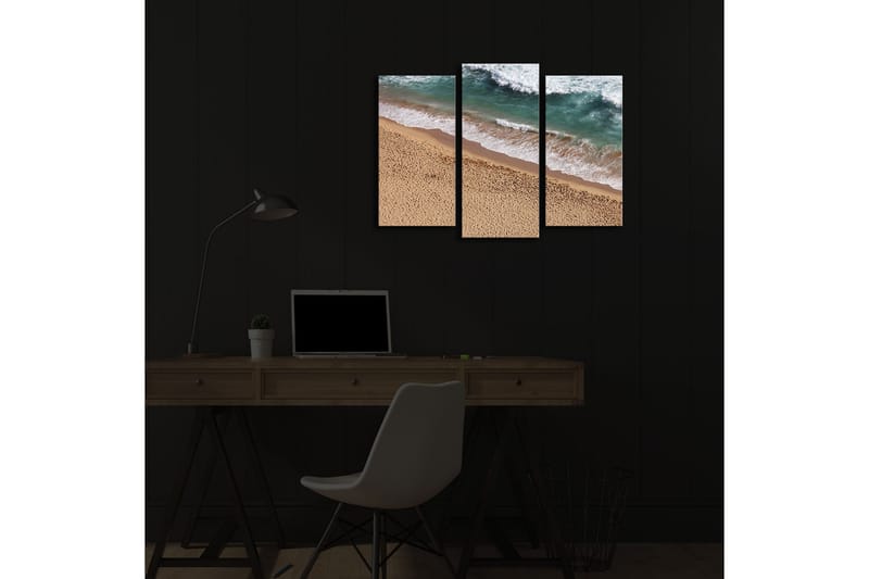 Dekorativ Canvasbilde LED-belysning 3 Deler - Flerfarget - Innredning - Bilder & kunst - Lerretsbilder