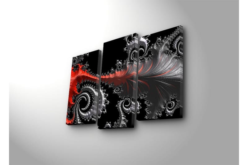 Dekorativ Canvasbilde LED-belysning 3 Deler - Flerfarget - Innredning - Bilder & kunst - Lerretsbilder