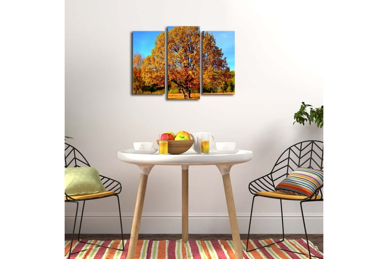 Dekorativ Canvasbilde LED-belysning 3 Deler - Flerfarget - Innredning - Bilder & kunst - Lerretsbilder