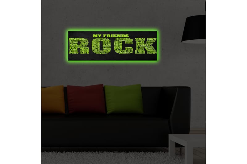 Dekorativ Canvasbilde LED-belysning - Flerfarget - Innredning - Bilder & kunst - Lerretsbilder