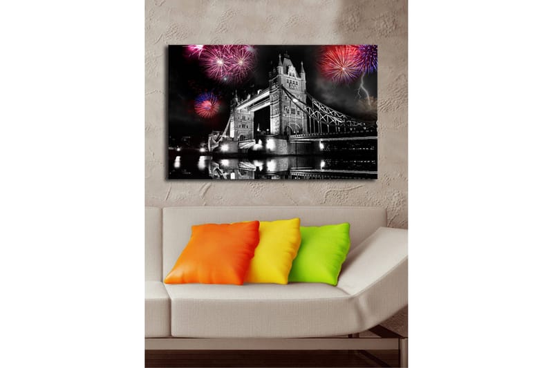 Dekorativ Canvasbilde LED-belysning - Flerfarget - Innredning - Bilder & kunst - Lerretsbilder
