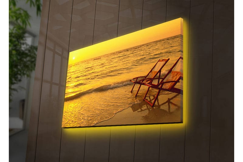 Dekorativ Canvasbilde LED-belysning - Flerfarget - Innredning - Bilder & kunst - Lerretsbilder