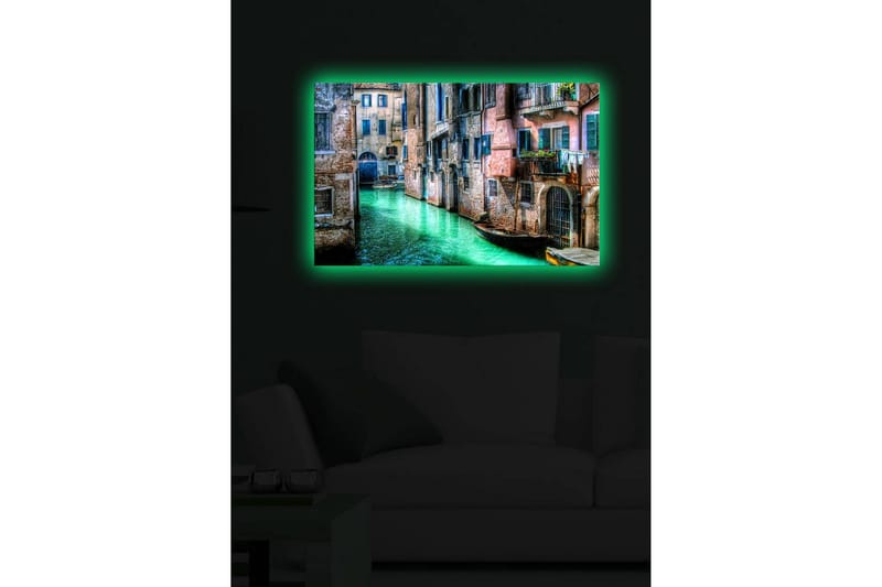 Dekorativ Canvasbilde LED-belysning - Flerfarget - Innredning - Bilder & kunst - Lerretsbilder