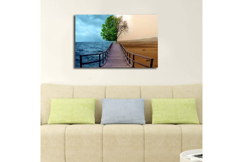 Dekorativ Canvasbilde LED-belysning - Flerfarget - Innredning - Bilder & kunst - Lerretsbilder
