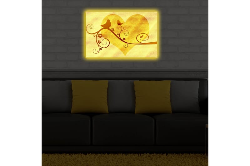 Dekorativ Canvasbilde LED-belysning - Flerfarget - Innredning - Bilder & kunst - Lerretsbilder