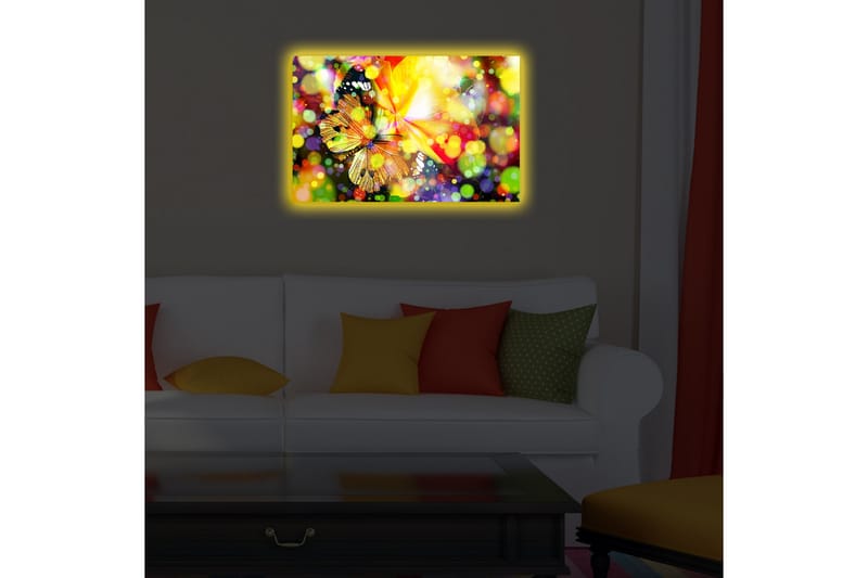 Dekorativ Canvasbilde LED-belysning - Flerfarget - Innredning - Bilder & kunst - Lerretsbilder