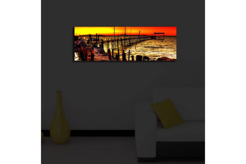 Dekorativ Canvasbilde LED-belysning - Flerfarget - Innredning - Bilder & kunst - Lerretsbilder