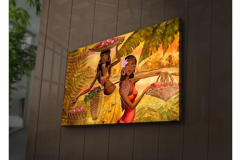Dekorativ Canvasbilde LED-belysning - Flerfarget - Innredning - Bilder & kunst - Lerretsbilder