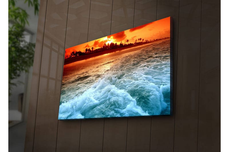 Dekorativ Canvasbilde LED-belysning - Flerfarget - Innredning - Bilder & kunst - Lerretsbilder