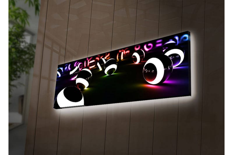 Dekorativ Canvasbilde LED-belysning - Flerfarget - Innredning - Bilder & kunst - Lerretsbilder