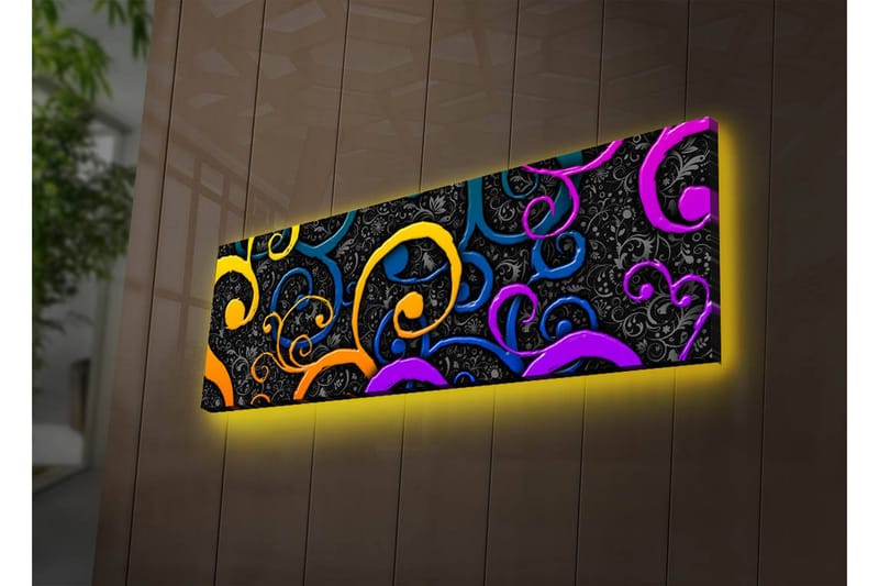 Dekorativ Canvasbilde LED-belysning - Flerfarget - Innredning - Bilder & kunst - Lerretsbilder